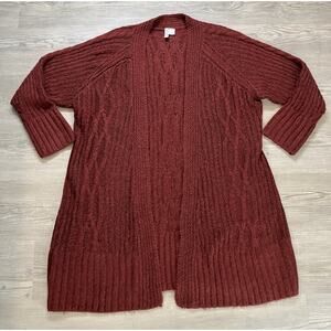 Divided By H&M Long Open Front Knit Cardigan Women’s Size XL